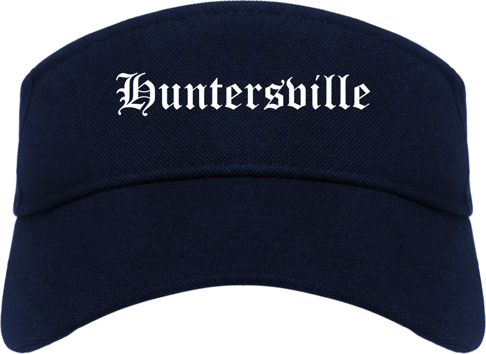 Huntersville North Carolina NC Old English Mens Visor Cap Hat Navy Blue