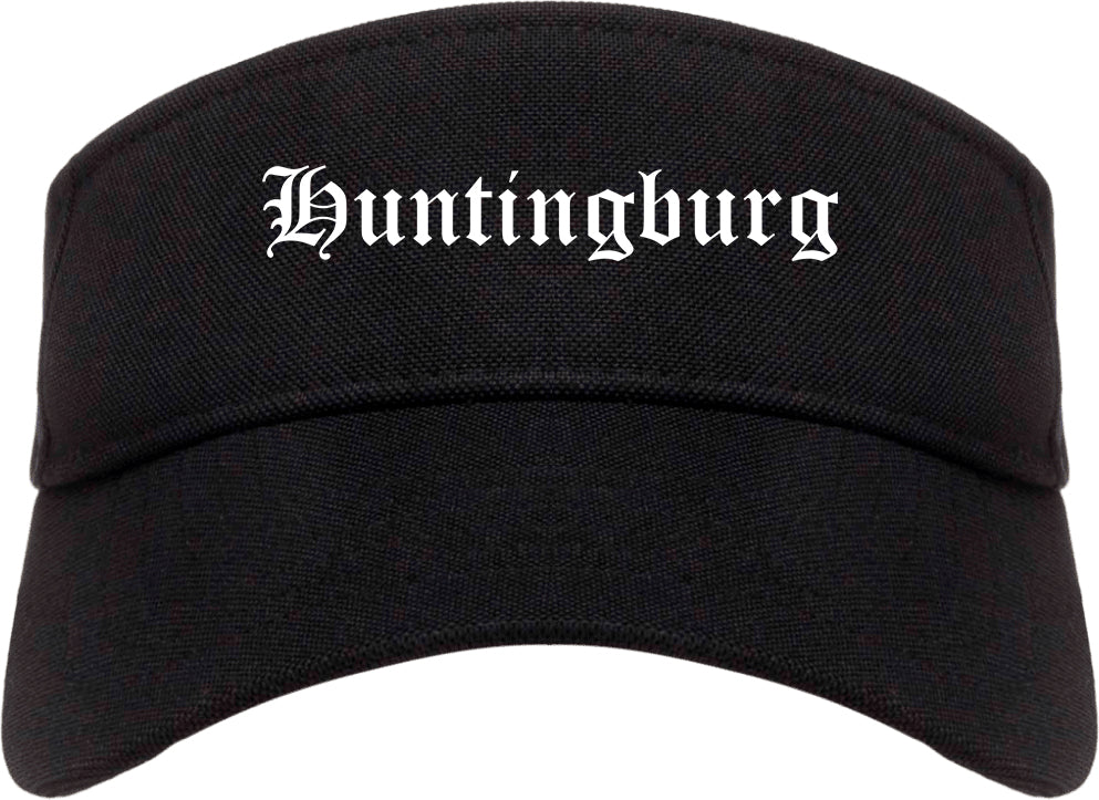 Huntingburg Indiana IN Old English Mens Visor Cap Hat Black