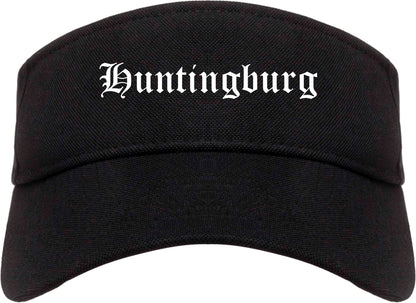 Huntingburg Indiana IN Old English Mens Visor Cap Hat Black