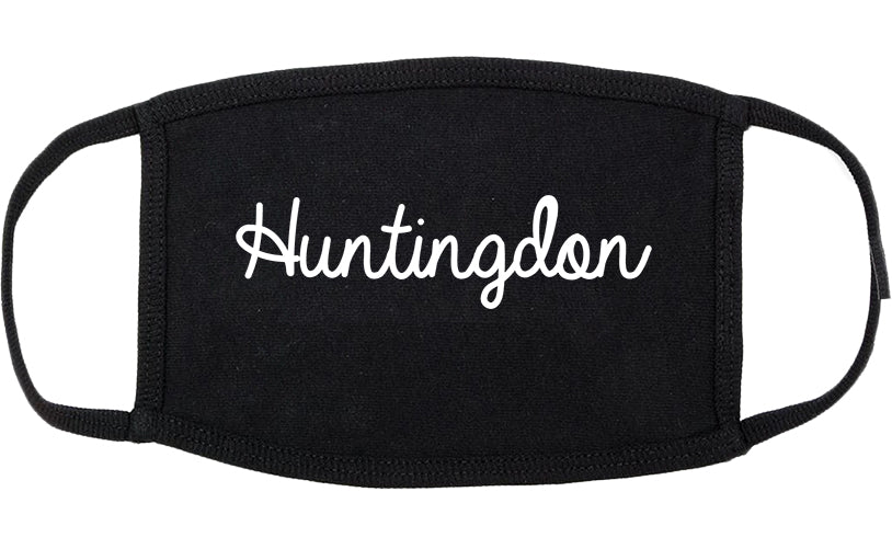 Huntingdon Pennsylvania PA Script Cotton Face Mask Black