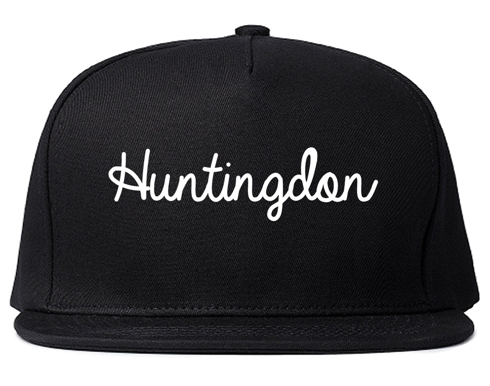 Huntingdon Pennsylvania PA Script Mens Snapback Hat Black