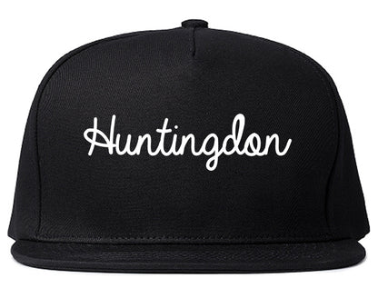 Huntingdon Pennsylvania PA Script Mens Snapback Hat Black