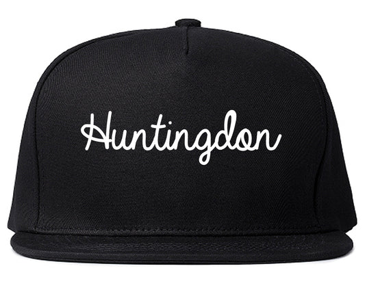 Huntingdon Pennsylvania PA Script Mens Snapback Hat Black