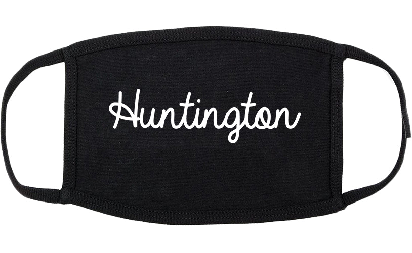 Huntington Indiana IN Script Cotton Face Mask Black