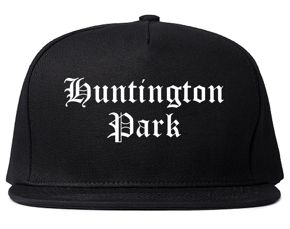 Huntington Park California CA Old English Mens Snapback Hat Black