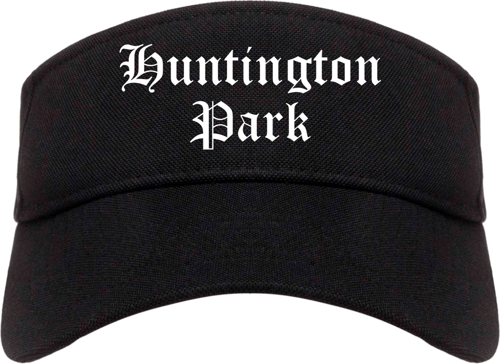 Huntington Park California CA Old English Mens Visor Cap Hat Black
