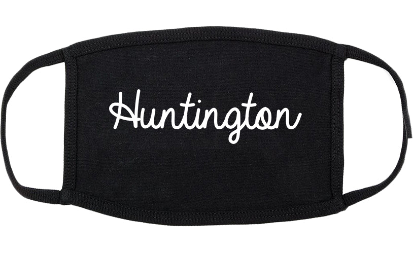 Huntington West Virginia WV Script Cotton Face Mask Black