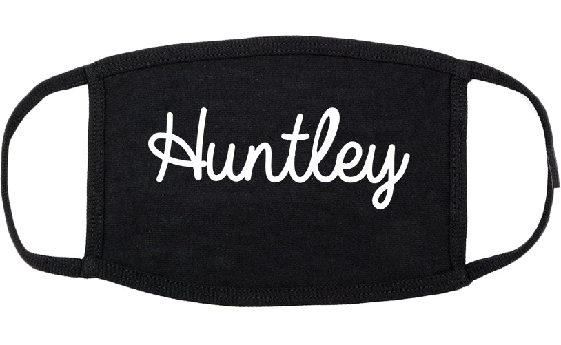Huntley Illinois IL Script Cotton Face Mask Black