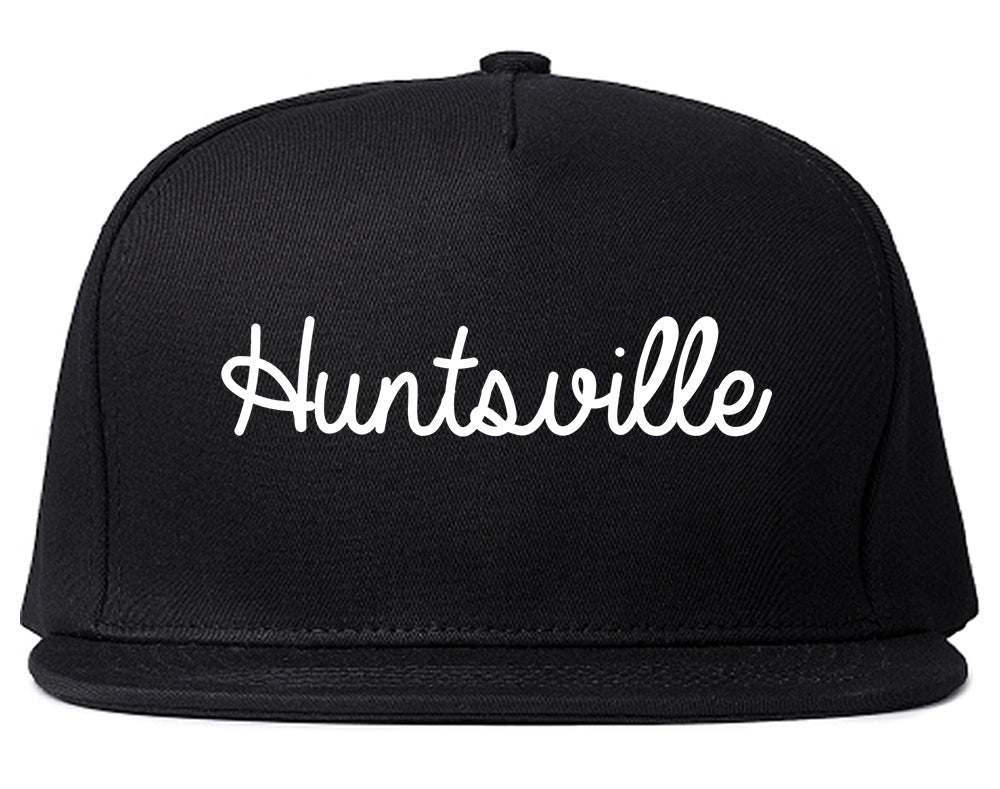 Huntsville Alabama AL Script Mens Snapback Hat Black