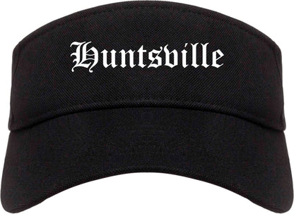 Huntsville Alabama AL Old English Mens Visor Cap Hat Black