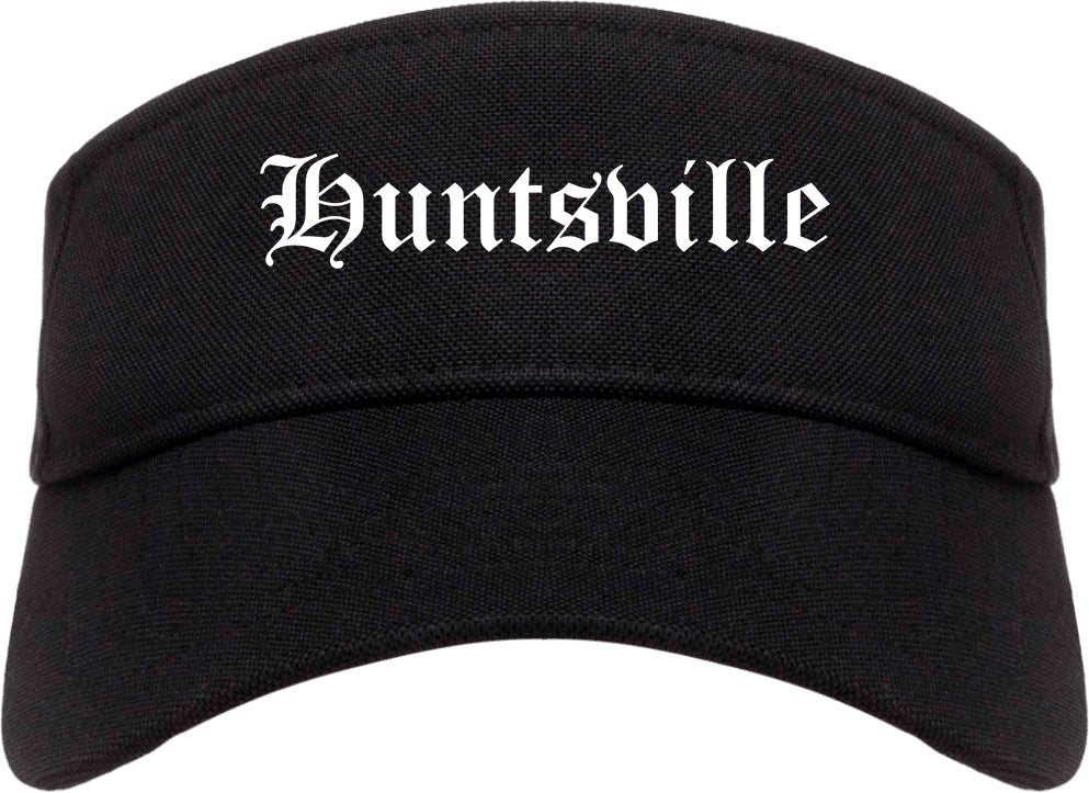 Huntsville Texas TX Old English Mens Visor Cap Hat Black