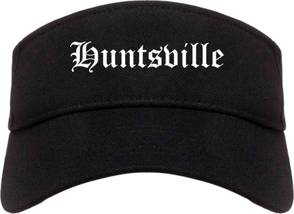 Huntsville Texas TX Old English Mens Visor Cap Hat Black