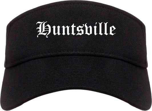 Huntsville Texas TX Old English Mens Visor Cap Hat Black