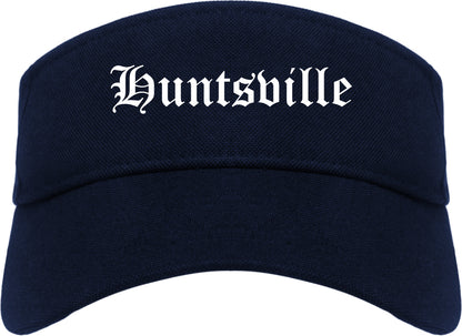 Huntsville Texas TX Old English Mens Visor Cap Hat Navy Blue