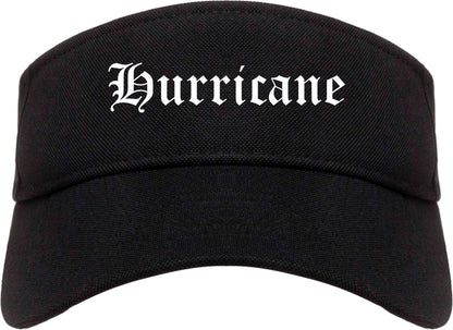Hurricane Utah UT Old English Mens Visor Cap Hat Black