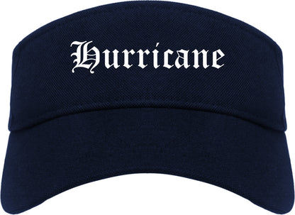 Hurricane West Virginia WV Old English Mens Visor Cap Hat Navy Blue