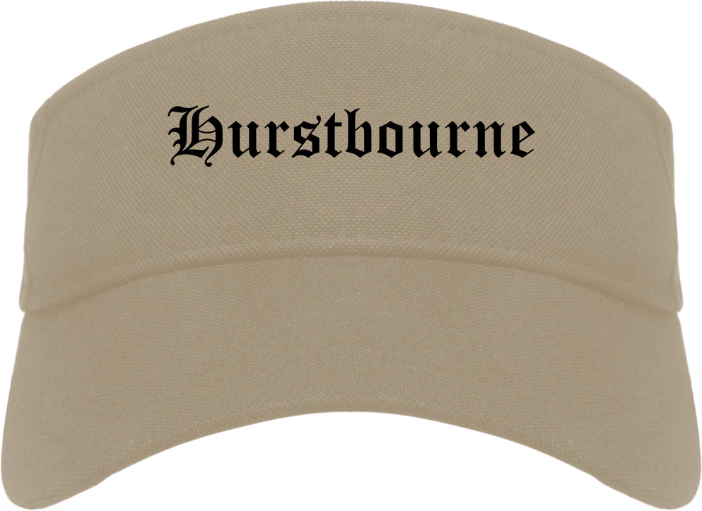 Hurstbourne Kentucky KY Old English Mens Visor Cap Hat Khaki