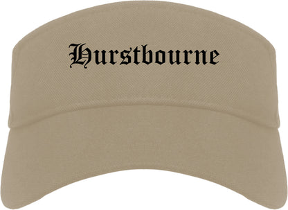 Hurstbourne Kentucky KY Old English Mens Visor Cap Hat Khaki