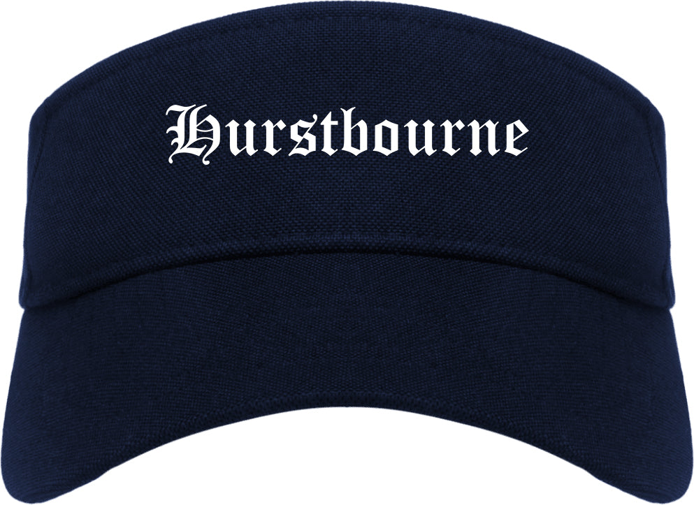 Hurstbourne Kentucky KY Old English Mens Visor Cap Hat Navy Blue