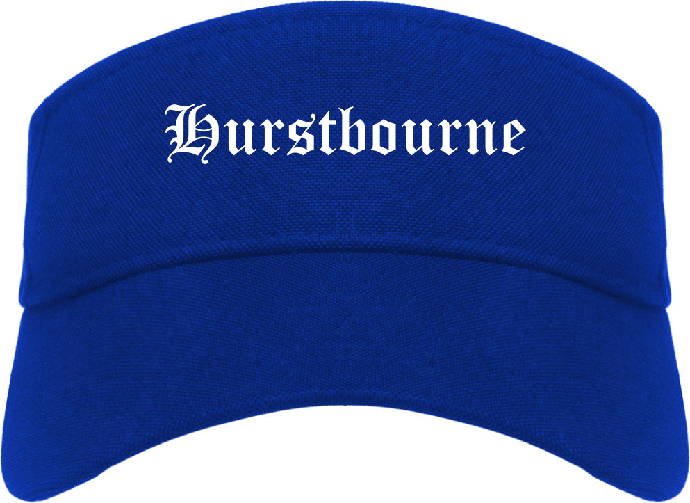 Hurstbourne Kentucky KY Old English Mens Visor Cap Hat Royal Blue