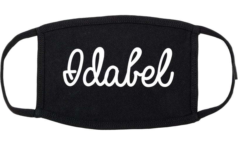 Idabel Oklahoma OK Script Cotton Face Mask Black