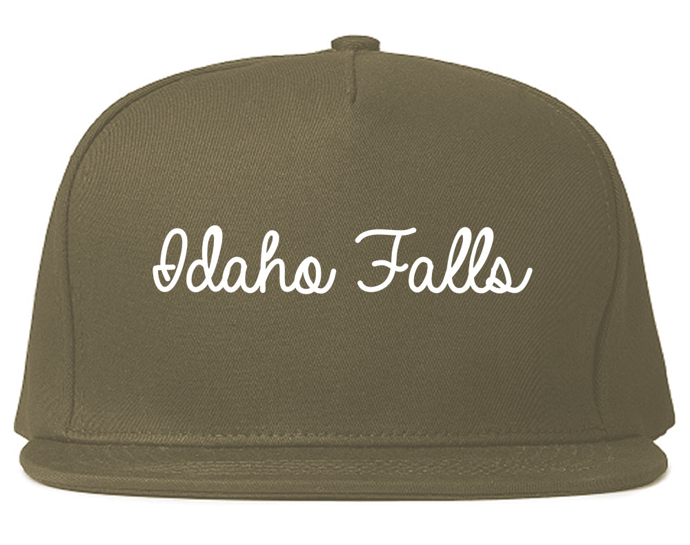 Idaho Falls Idaho ID Script Mens Snapback Hat Grey