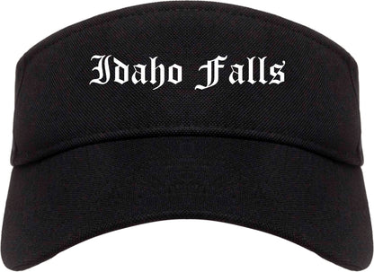 Idaho Falls Idaho ID Old English Mens Visor Cap Hat Black
