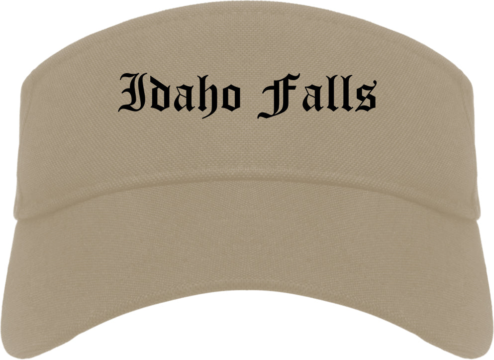 Idaho Falls Idaho ID Old English Mens Visor Cap Hat Khaki