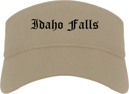 Idaho Falls Idaho ID Old English Mens Visor Cap Hat Khaki