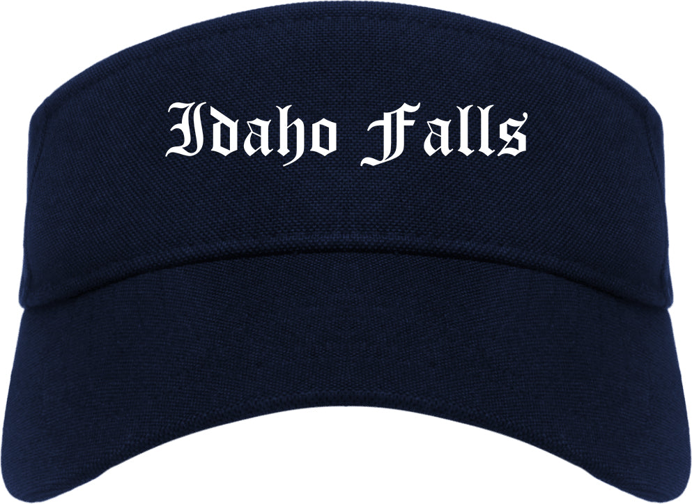 Idaho Falls Idaho ID Old English Mens Visor Cap Hat Navy Blue