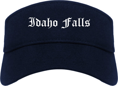 Idaho Falls Idaho ID Old English Mens Visor Cap Hat Navy Blue