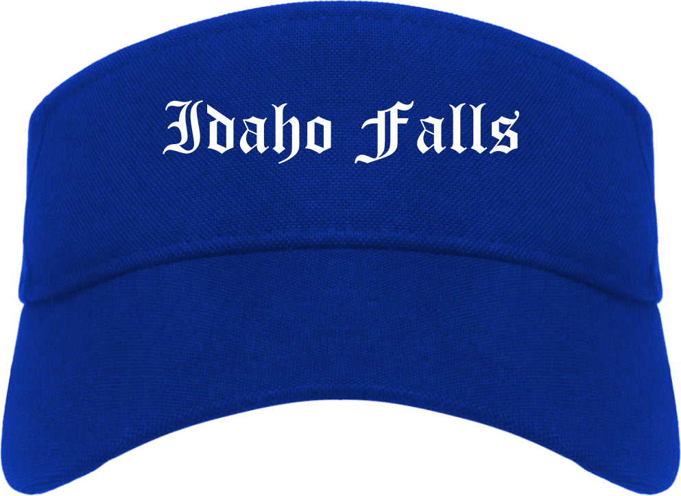 Idaho Falls Idaho ID Old English Mens Visor Cap Hat Royal Blue