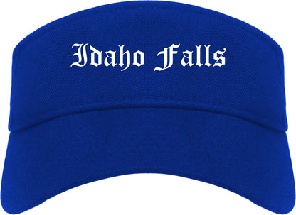 Idaho Falls Idaho ID Old English Mens Visor Cap Hat Royal Blue