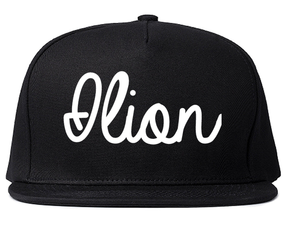 Ilion New York NY Script Mens Snapback Hat Black