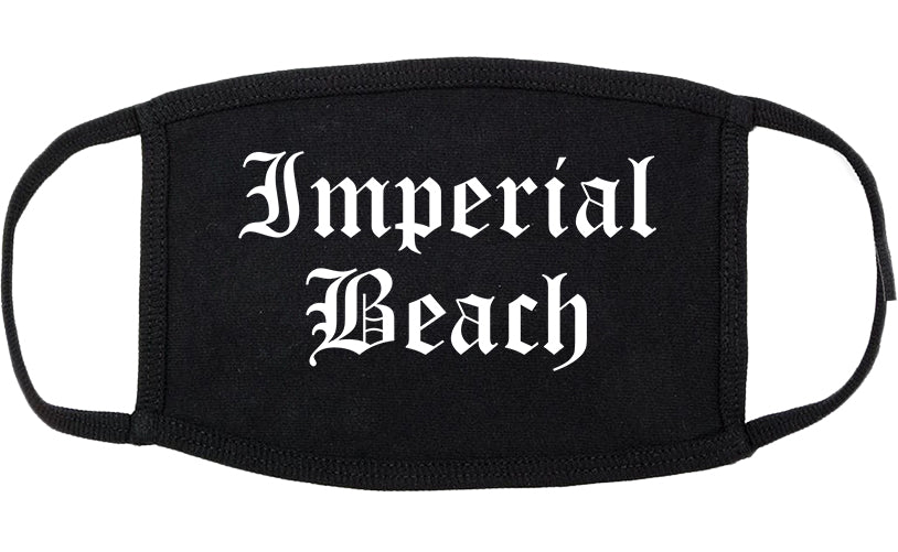 Imperial Beach California CA Old English Cotton Face Mask Black