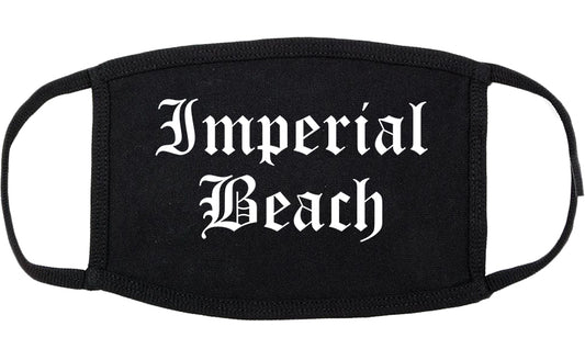 Imperial Beach California CA Old English Cotton Face Mask Black