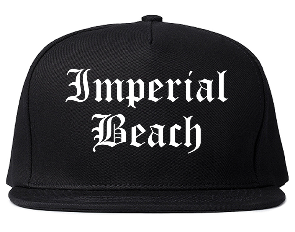 Imperial Beach California CA Old English Mens Snapback Hat Black