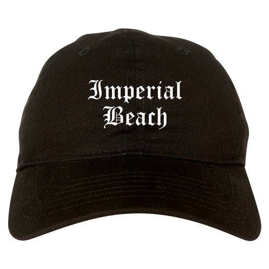 Imperial Beach California CA Old English Mens Dad Hat Baseball Cap Black
