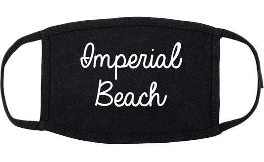 Imperial Beach California CA Script Cotton Face Mask Black