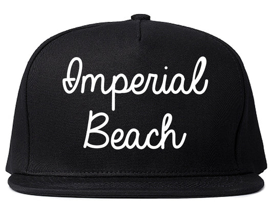 Imperial Beach California CA Script Mens Snapback Hat Black