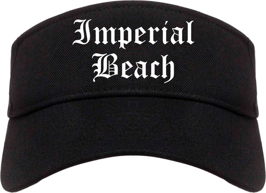 Imperial Beach California CA Old English Mens Visor Cap Hat Black