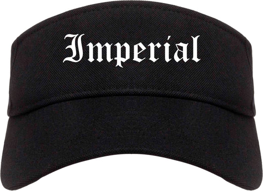 Imperial California CA Old English Mens Visor Cap Hat Black