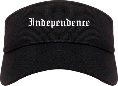 Independence Iowa IA Old English Mens Visor Cap Hat Black