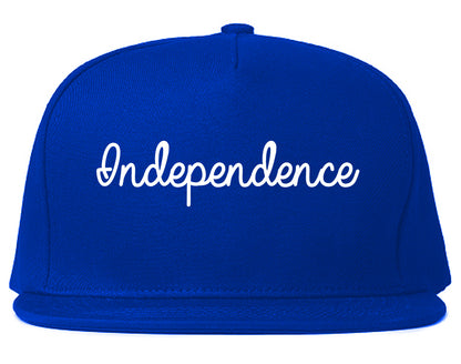 Independence Kentucky KY Script Mens Snapback Hat Royal Blue