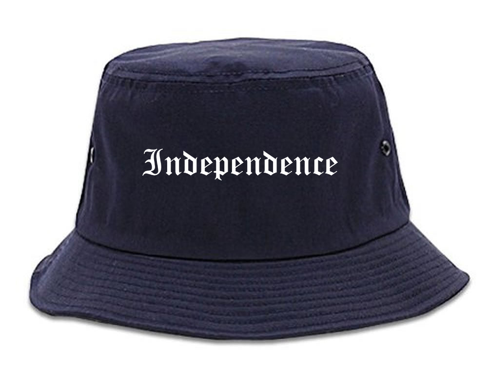 Independence Ohio OH Old English Mens Bucket Hat Navy Blue