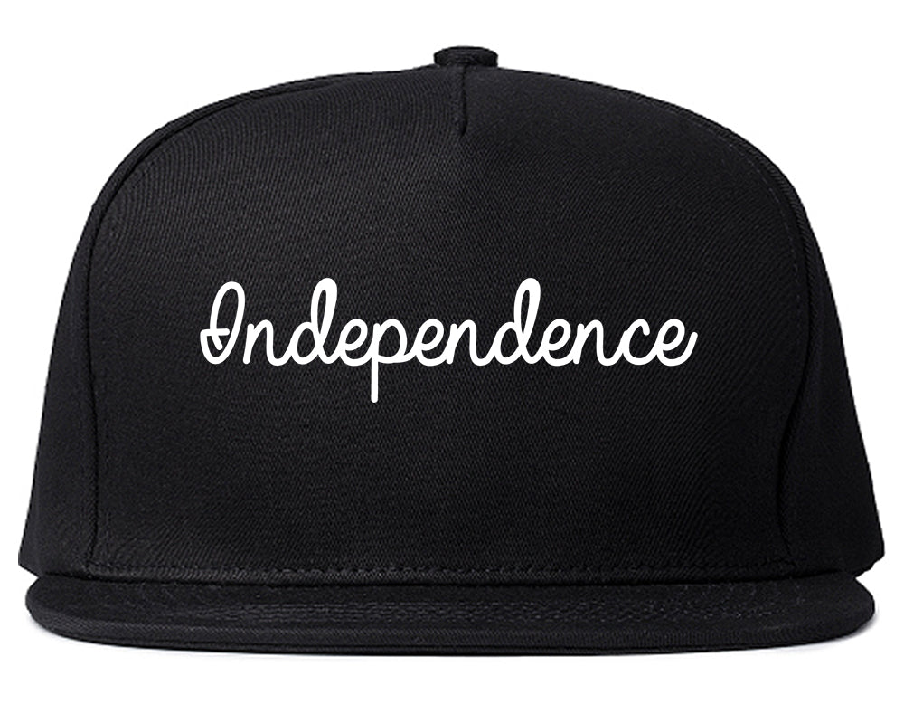 Independence Ohio OH Script Mens Snapback Hat Black