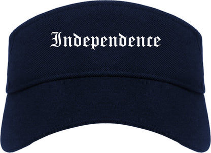 Independence Ohio OH Old English Mens Visor Cap Hat Navy Blue