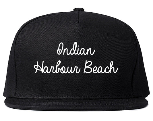 Indian Harbour Beach Florida FL Script Mens Snapback Hat Black