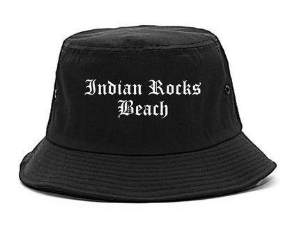 Indian Rocks Beach Florida FL Old English Mens Bucket Hat Black