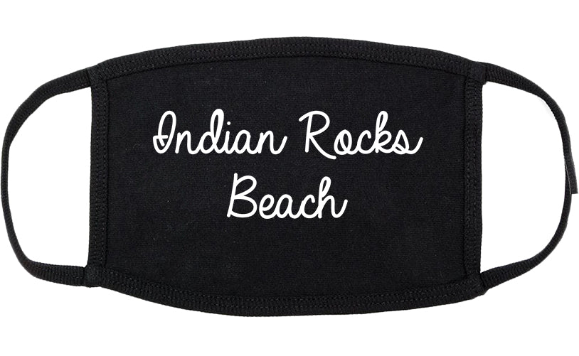 Indian Rocks Beach Florida FL Script Cotton Face Mask Black